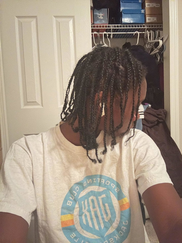 Customer photo: twists after braids