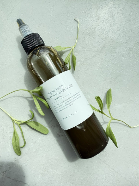 Organic Finish maximum strength hair oil 4oz